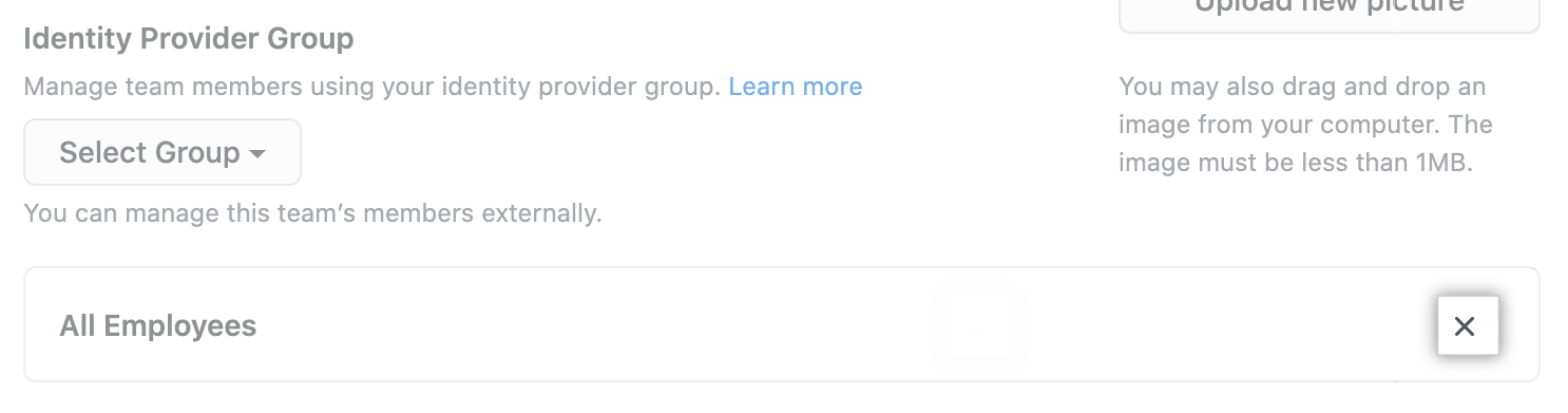 Entfernen Sie eine verbundene IdP-Gruppe aus dem GitHub-Team.