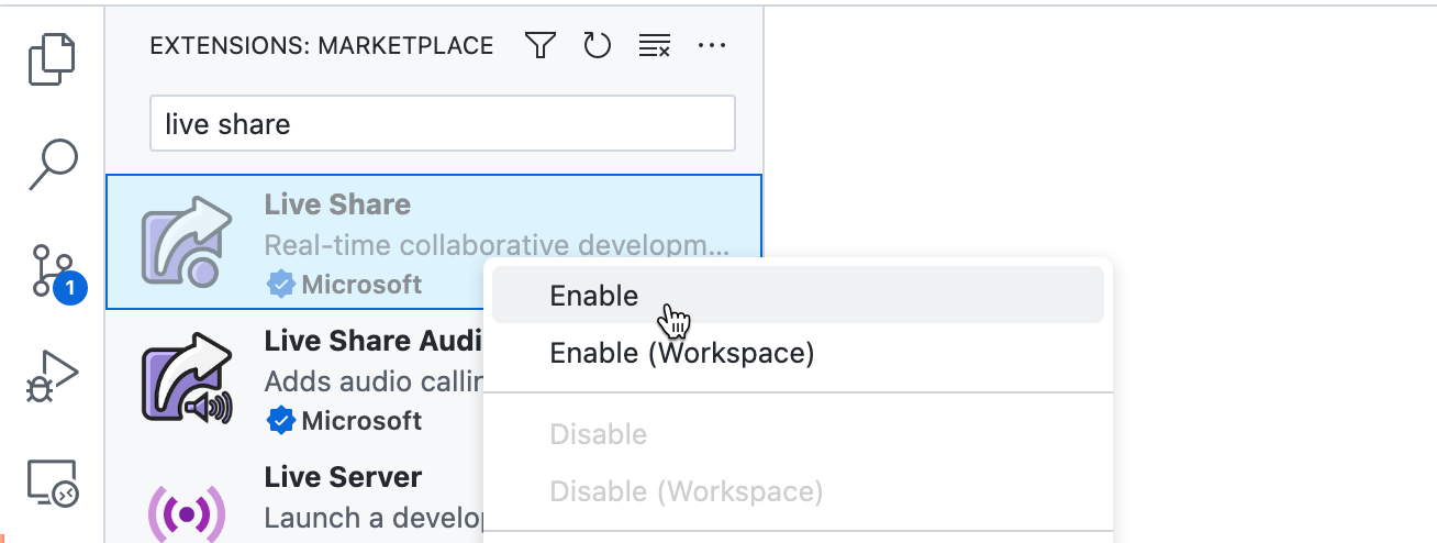 Screenshot der Option „Aktivieren“ im Rechtsklick-Menü.